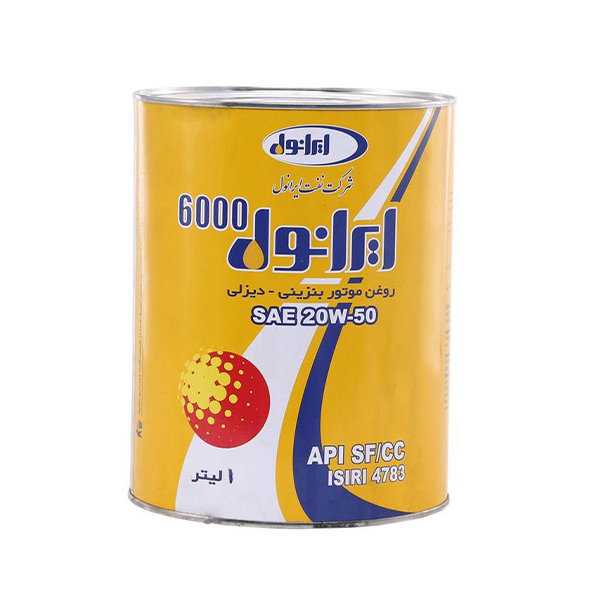 روغن موتور ایرانول 6000 یک لیتری 50-sf 20